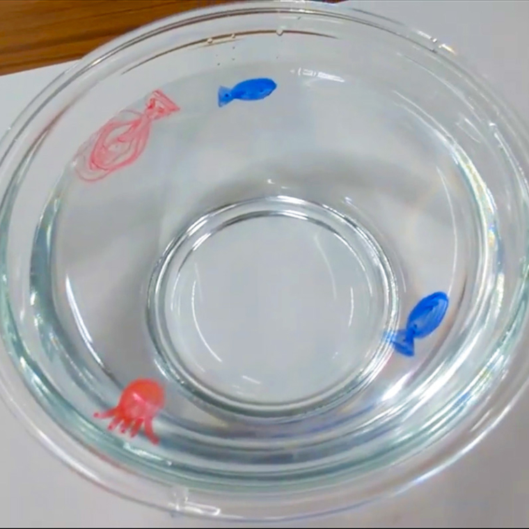 【1分でできる】かいた絵が、水にうかぶ！