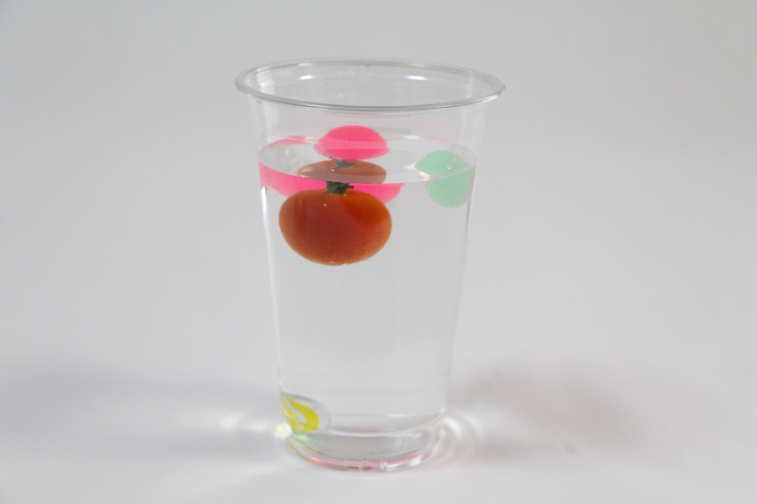 Kobe Water Labo 塩水を入れると浮かぶ物体